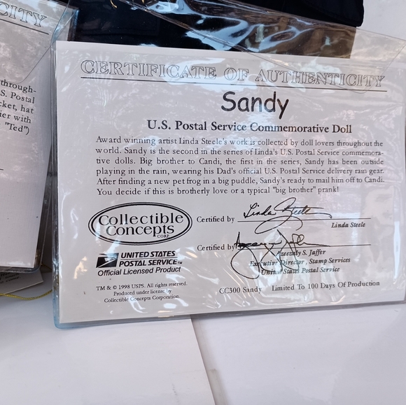 Doll Postal Carrier Sandy US Postal Commemorative Collectible Concepts - Picture 10 of 10
